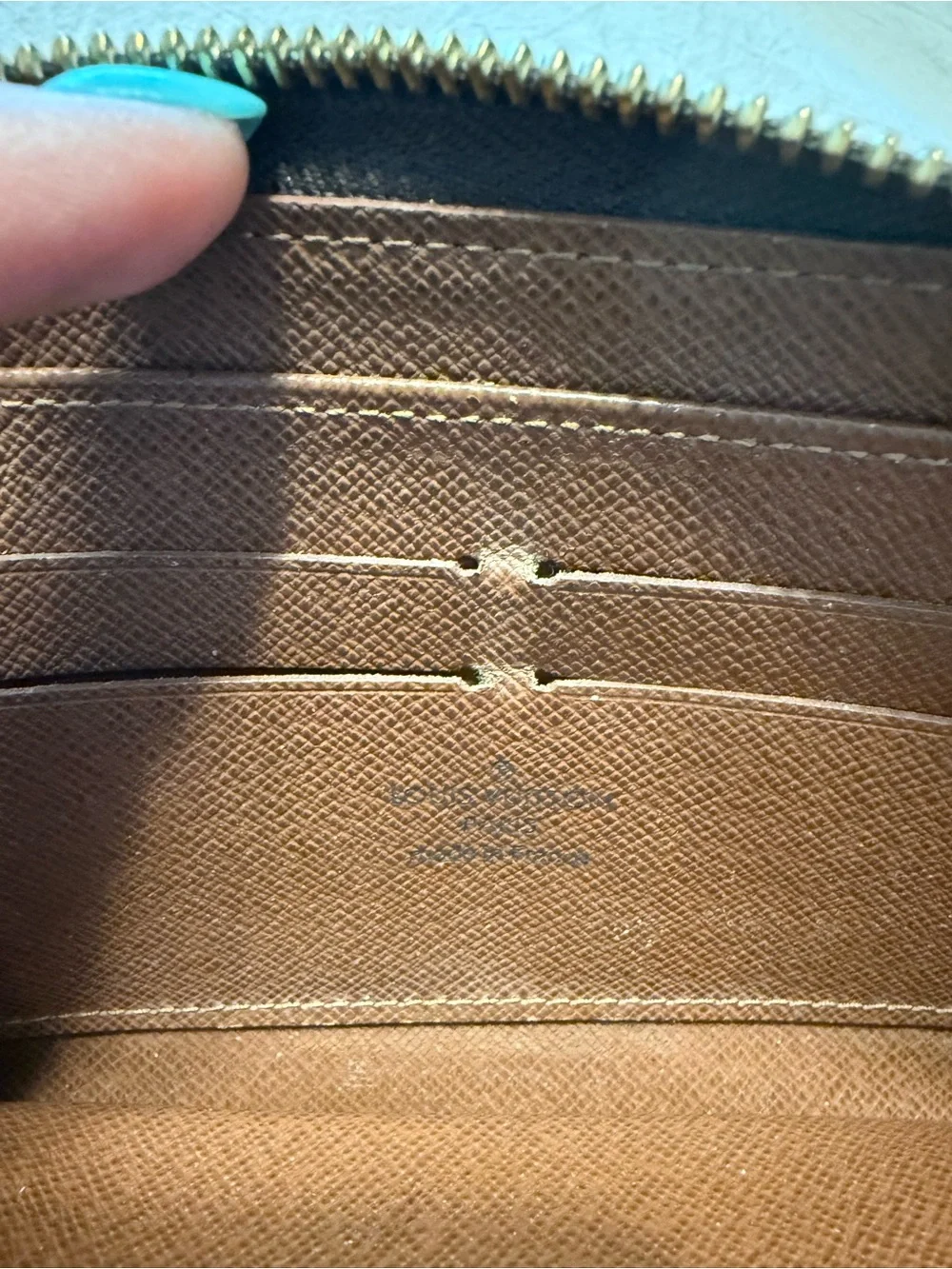 Louis Vuitton Monogram Canvas Zip Wallet in Brown